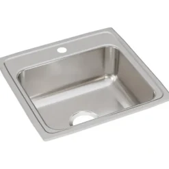 Elkay LR1316 Lustertone® Classic Stainless Steel 13& x 16& x 7-5/8& Single Bowl Drop-in Sink - One-stop shop for professional tools and equipment.