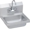 Elkay SEHS-17X Stainless Steel 17& x 15& x 11& 20 Gauge Hand Sink with Faucet - One-stop shop for professional tools and equipment.