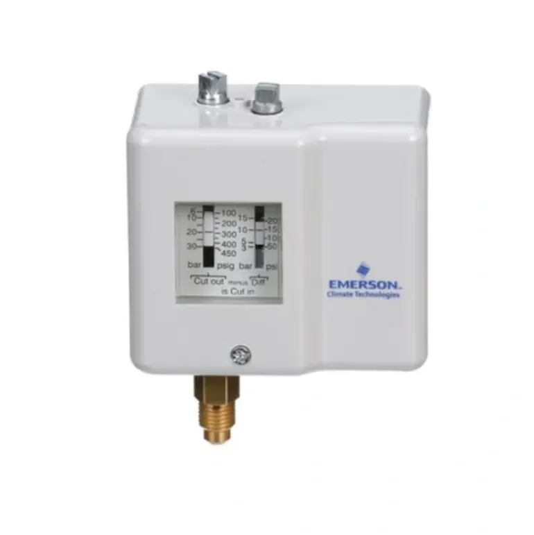 Emerson PS1-Y5K Single Adjustable Pressure Control, Manual Reset, Pressure Range 9 to 102 psig, 3 ft. cap tube w/ 1/4& flare nut connection - One-stop shop for professional tools and equipment.