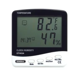 General Tools DTH03A Temperature-Humidity Monitor With Jumbo Display - One-stop shop for professional tools and equipment.
