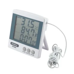 General Tools DTH04 In/Out Temperature-Humidity Monitor With Clock And Jumbo Display - One-stop shop for professional tools and equipment.