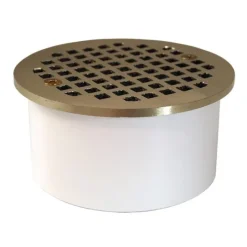 Jones Stephens D60130 3& PVC Inside Pipe Fit Drain with 3-1/2& Nickel Bronze Round Strainer - One-stop shop for professional tools and equipment.