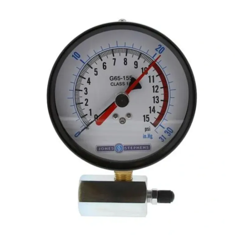 Jones Stephens G65155 4& 15 psi Dual Scale Gas Test Gauge Assembly - One-stop shop for professional tools and equipment.