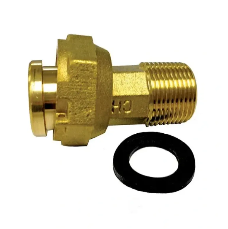 Jones Stephens M20058 1/2& Water Meter Coupling Complete with Gasket, 3/4& NPSM, 2-3/8& Length, 1/2& NPT - One-stop shop for professional tools and equipment.