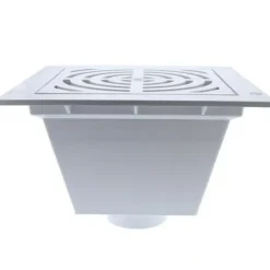 Jones Stephens S59093 3& x 4& PVC Pipe Fit Floor Sink with Full Top Grate and Flat Bottom Grate - One-stop shop for professional tools and equipment.