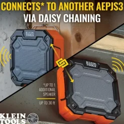Klein Tools AEPJS3 Bluetooth® Jobsite Speaker with Magnet and Hook - One-stop shop for professional tools and equipment.