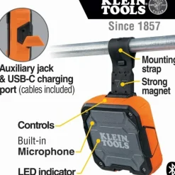 Klein Tools AEPJS2 Klein Tools Bluetooth® Speakers with Magnetic Strap - One-stop shop for professional tools and equipment.