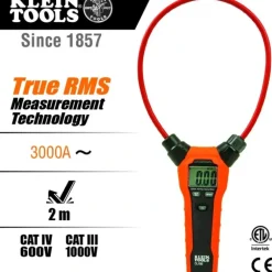 Klein Tools CL150 Clamp Meter, Digital AC Electrical Tester with 18-Inch Flexible Clamp - One-stop shop for professional tools and equipment.