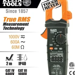 Klein Tools CL600 Digital Clamp Meter, True RMS, AC Auto-Ranging, 600 Amps - One-stop shop for professional tools and equipment.