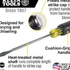 Klein Tools 602-7DD 7& Cushion Grip Round Demolition Driver (1 EA) - One-stop shop for professional tools and equipment.