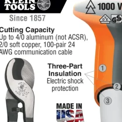 Klein Tools 63050-EINS Electricians Cable Cutter, Insulated - One-stop shop for professional tools and equipment.