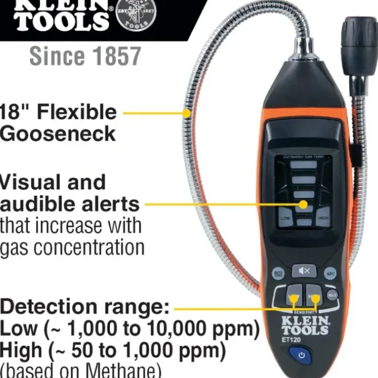 Klein Tools ET120 Combustible Gas Leak Detector - One-stop shop for professional tools and equipment.