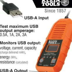 Klein Tools ET910 Klein Tools USB Digital Meter and Tester, USB-A (Type A) - One-stop shop for professional tools and equipment.