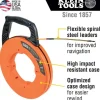 Klein Tools 56351 Fiberglass Fish Tape with Spiral Steel Leader, 100-Foot - One-stop shop for professional tools and equipment.