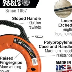 Klein Tools 56002 65 Ft Steel Fish Tape - One-stop shop for professional tools and equipment.