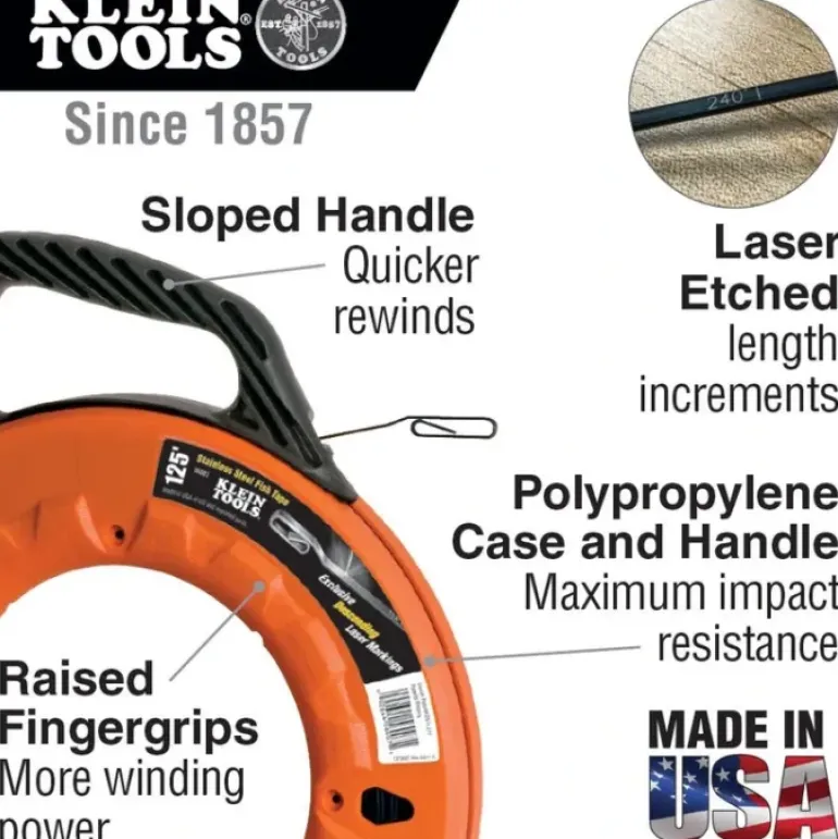 Klein Tools 56002 65 Ft Steel Fish Tape - One-stop shop for professional tools and equipment.