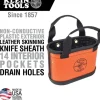 Klein Tools 5144HBS Hard-Body Bucket, 15-Pocket Oval Bucket, Orange/Black - One-stop shop for professional tools and equipment.