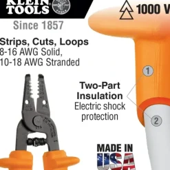 Klein Tools 11055-INS Insulated Klein-Kurve® Wire Stripper/Cutter - One-stop shop for professional tools and equipment.