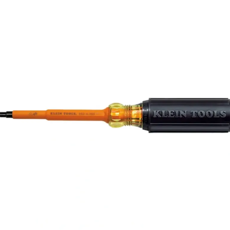Klein Tools 662-4-INS Insulated Screwdriver, #2 Square, 4'' Shank - One-stop shop for professional tools and equipment.