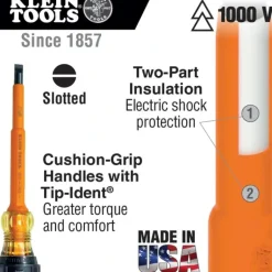 Klein Tools 6017INS Klein Tools Insulated Screwdrivers - One-stop shop for professional tools and equipment.