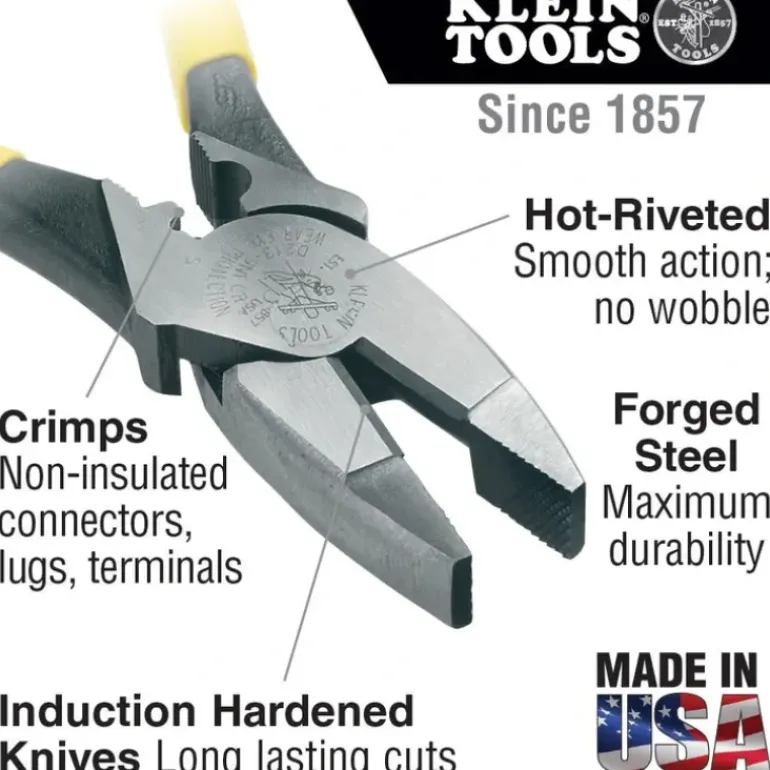 Klein Tools J2000-9NECR 72104-5 Journeyman 2000Series Side Cutting Plie - One-stop shop for professional tools and equipment.