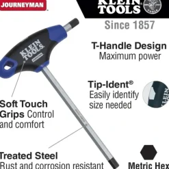 Klein Tools JTH9M6 6 Mm Hex Journeyman T-Handle 9& (6 EA) - One-stop shop for professional tools and equipment.