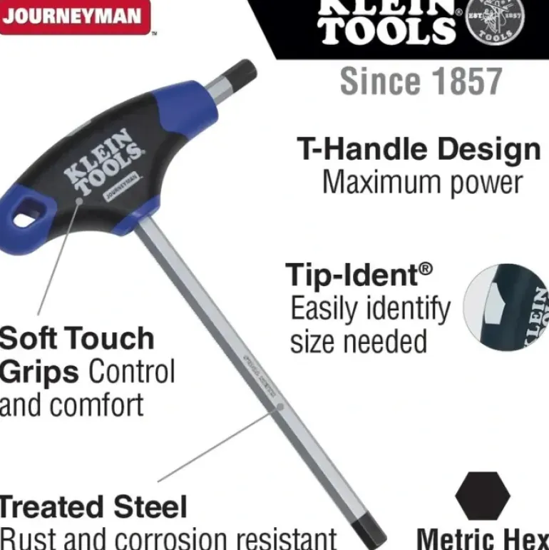 Klein Tools JTH98M 8 Pc Metric Journeyman T- Handle Set W/ Stand - One-stop shop for professional tools and equipment.