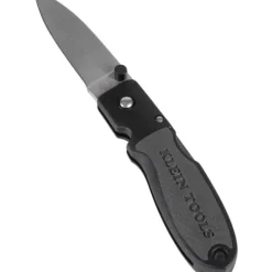 Klein Tools 44002 Lightweight Lockback Steel Blade, 2-3/8-Inch Drop Point Blade, Black Handle - One-stop shop for professional tools and equipment.