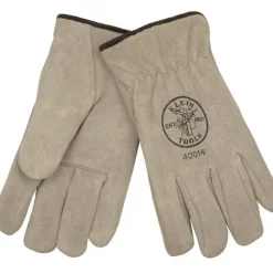 Klein Tools 40014 Lined Drivers Gloves, Suede Cowhide, Large - One-stop shop for professional tools and equipment.
