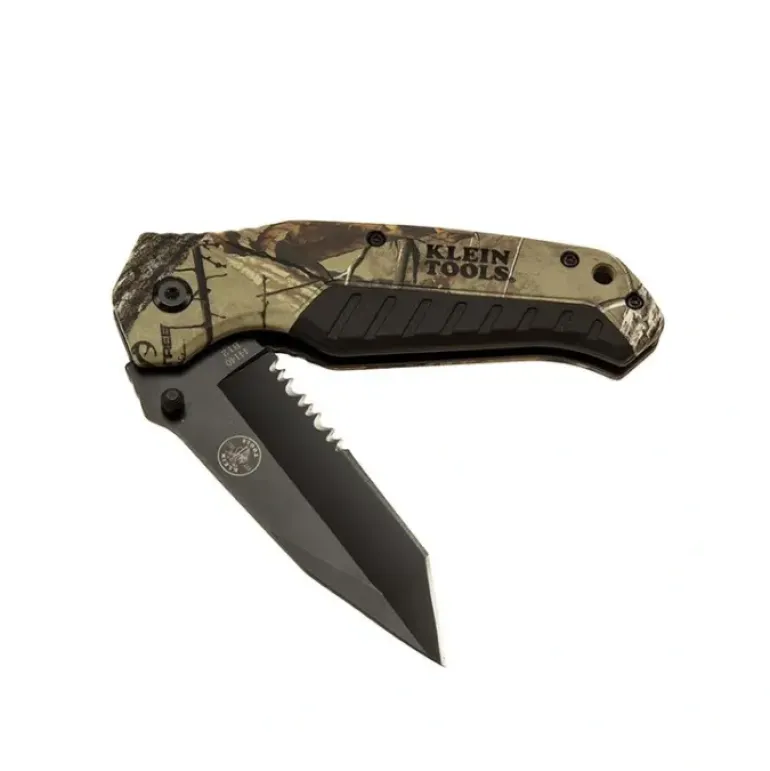 Klein Tools 44222 Pocket Steel Blade, REALTREE XTRA Camo, Tanto Blade - One-stop shop for professional tools and equipment.