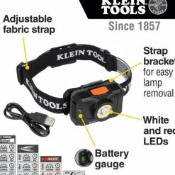 Klein Tools 56414 Rechargeable 2-Color LED Headlamp with Adjustable Strap - One-stop shop for professional tools and equipment.