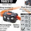 Klein Tools 56064 Rechargeable Headlamp with Silicone Strap, 400 Lumens, All-Day Runtime - One-stop shop for professional tools and equipment.