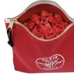 Klein Tools 5539RED Zipper Bag, Canvas Tool Pouch, 10-Inch, Red - One-stop shop for professional tools and equipment.
