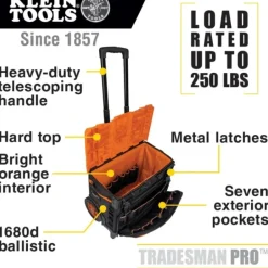 Klein Tools 55473RTB Klein Tools Tradesman Pro Tool Master Rolling Tool Bag - One-stop shop for professional tools and equipment.