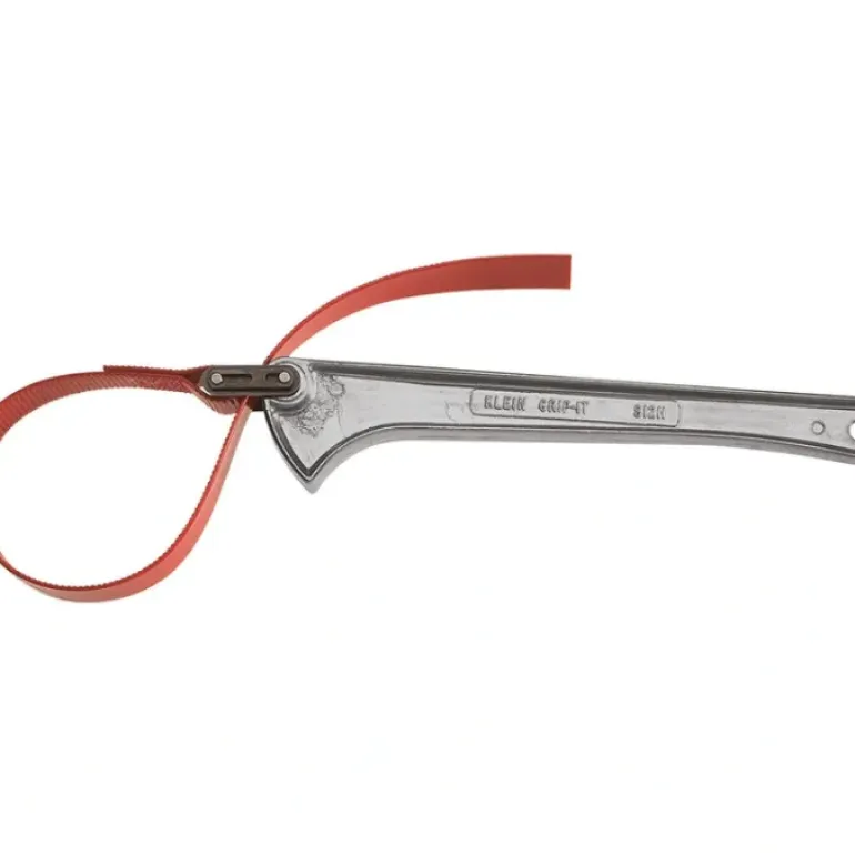 Klein Tools S-12H Grip-It® Strap Wrench, 1-1/2 to 5-Inch, 12-Inch L - One-stop shop for professional tools and equipment.