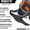 Klein Tools 55419SP-14 Tool Bag, Tradesman Pro Shoulder Pouch, 14 Pockets, 10-Inch - One-stop shop for professional tools and equipment.