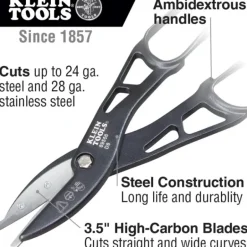 Klein Tools 89556 Tin Snips, 12-Inch - One-stop shop for professional tools and equipment.
