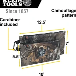 Klein Tools 55560 Zipper Bags, Camo Tool Pouches, 2-Pack - One-stop shop for professional tools and equipment.