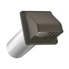 Lambro 224B 4 Inch Brown Plastic Exhaust Wall Hood Vent - One-stop shop for professional tools and equipment.