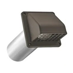 Lambro 224B 4 Inch Brown Plastic Exhaust Wall Hood Vent - One-stop shop for professional tools and equipment.