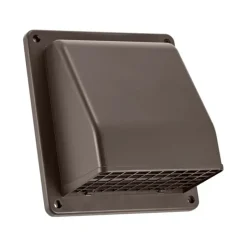 Lambro 3510B 6 Inch Brown Plastic Wall Exhaust Or Air Intake Vent – Hinged Screen – (Removable Damper) - One-stop shop for professional tools and equipment.