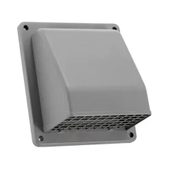 Lambro 3510G 6 Inch Gray Plastic Wall Exhaust Or Air Intake Vent – Hinged Screen – (Removable Damper) - One-stop shop for professional tools and equipment.