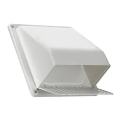 Lambro 389W 8 Inch White Plastic Wall Exhaust Or Air Intake Vent – Hinged Screen – (Removable Damper) - One-stop shop for professional tools and equipment.