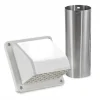 Lambro 224WKD 4 Inch White Plastic Exhaust Wall Hood Vent (Unassembled) - One-stop shop for professional tools and equipment.