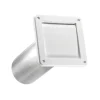 Lambro 1422WTP-R 4 Inch White Plastic Wall Exhaust Single Flap Vent – 11 Inch Pipe (Retail) - One-stop shop for professional tools and equipment.