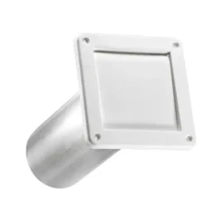 Lambro 1422WTP-R 4 Inch White Plastic Wall Exhaust Single Flap Vent – 11 Inch Pipe (Retail) - One-stop shop for professional tools and equipment.