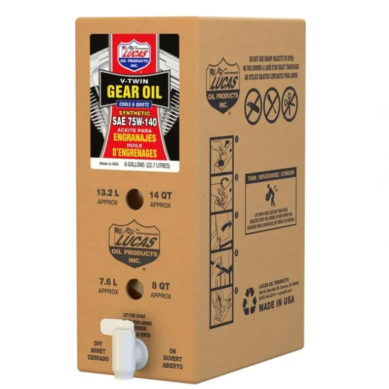 Lucas Oil 18044 Synthetic SAE 75W-140 V-Twin Gear Oil/6 Gallon Box - One-stop shop for professional tools and equipment.