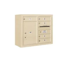 Mailboxes 3806D-05SFU Salsbury 6 Door High Surface Mounted 4C Horizontal Mailbox with 5 Doors and 1 Parcel Locker in Sandstone with USPS Sccess - One-stop shop for professional tools and equipment.