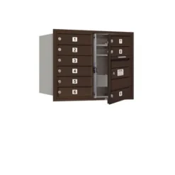 Mailboxes 3706D-09ZFP Salsbury 6 Door High Recessed Mounted 4C Horizontal Mailbox with 9 Doors in Bronze with Private Zccess - Front Loading - One-stop shop for professional tools and equipment.
