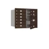 Mailboxes 3706D-09ZFU Salsbury 6 Door High Recessed Mounted 4C Horizontal Mailbox with 9 Doors in Bronze with USPS Zccess - Front Loading - One-stop shop for professional tools and equipment.